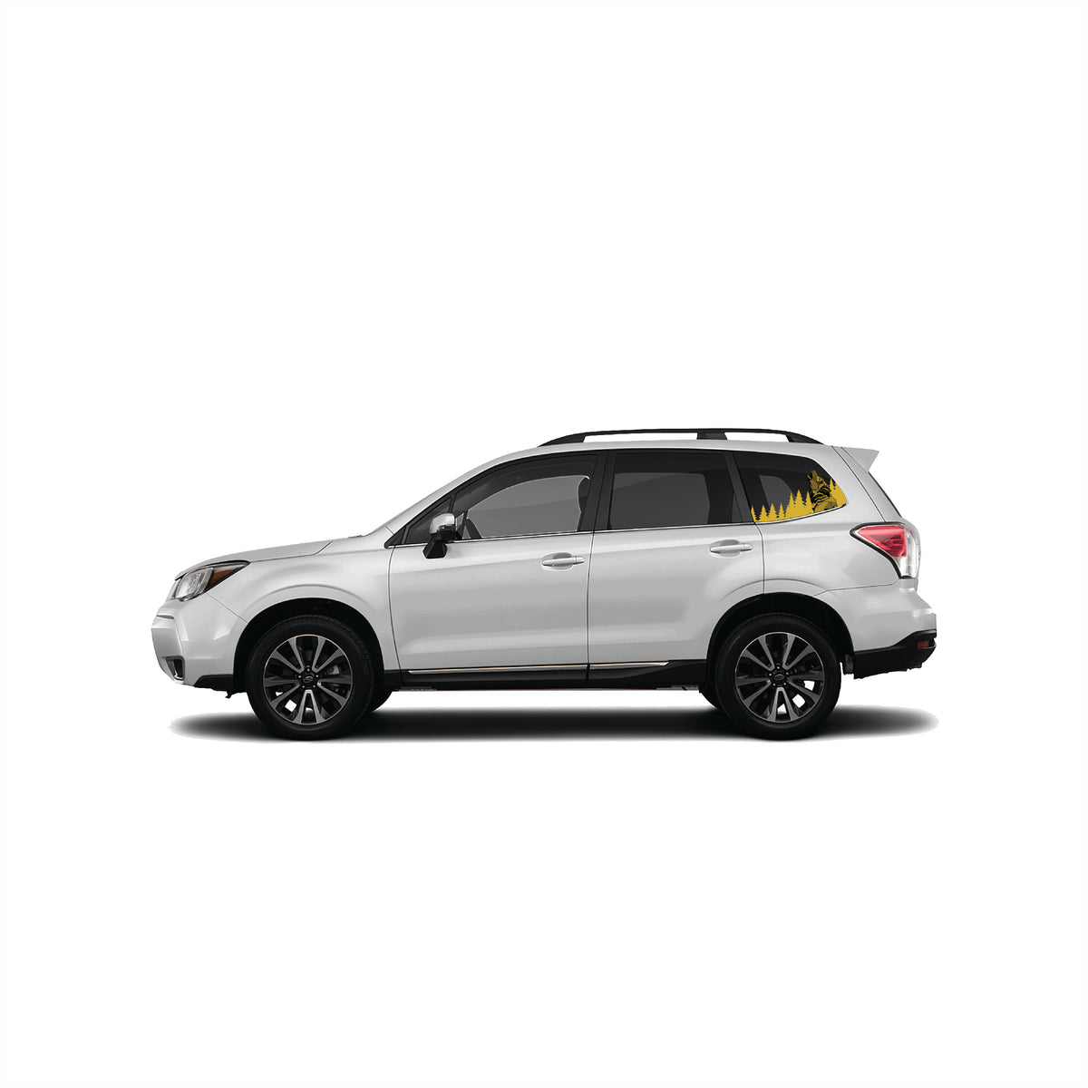 2014-2018 Subaru Forester Solid Tree Wolf Window Graphic