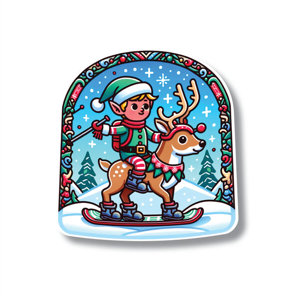 ELF Riding Reindeer Monthly Sticker (Limited Edition)