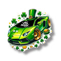 St Paddy's Lamborghini March 2024 Monthly Sticker