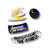 Shoot for the stars universal DIY sticker pack for computers 