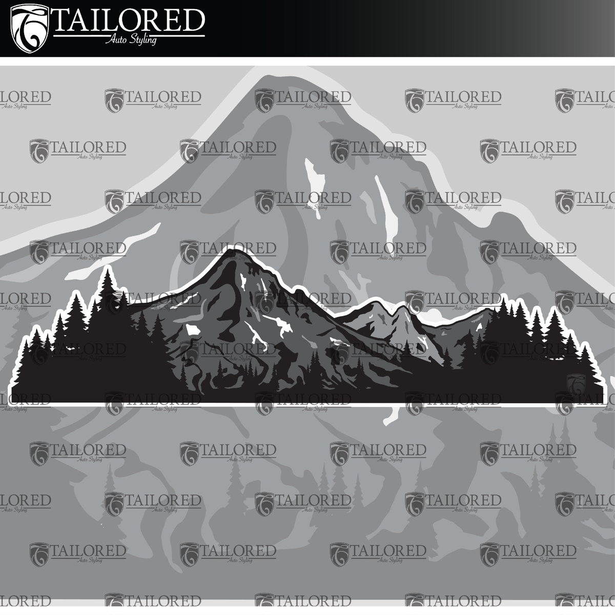 Universal Mountain Window Banner + Sticker Pack